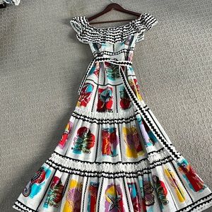 Mary Katrantzou Cannes Stamp print dress